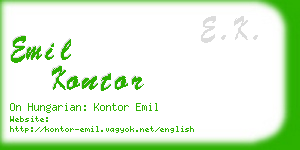 emil kontor business card